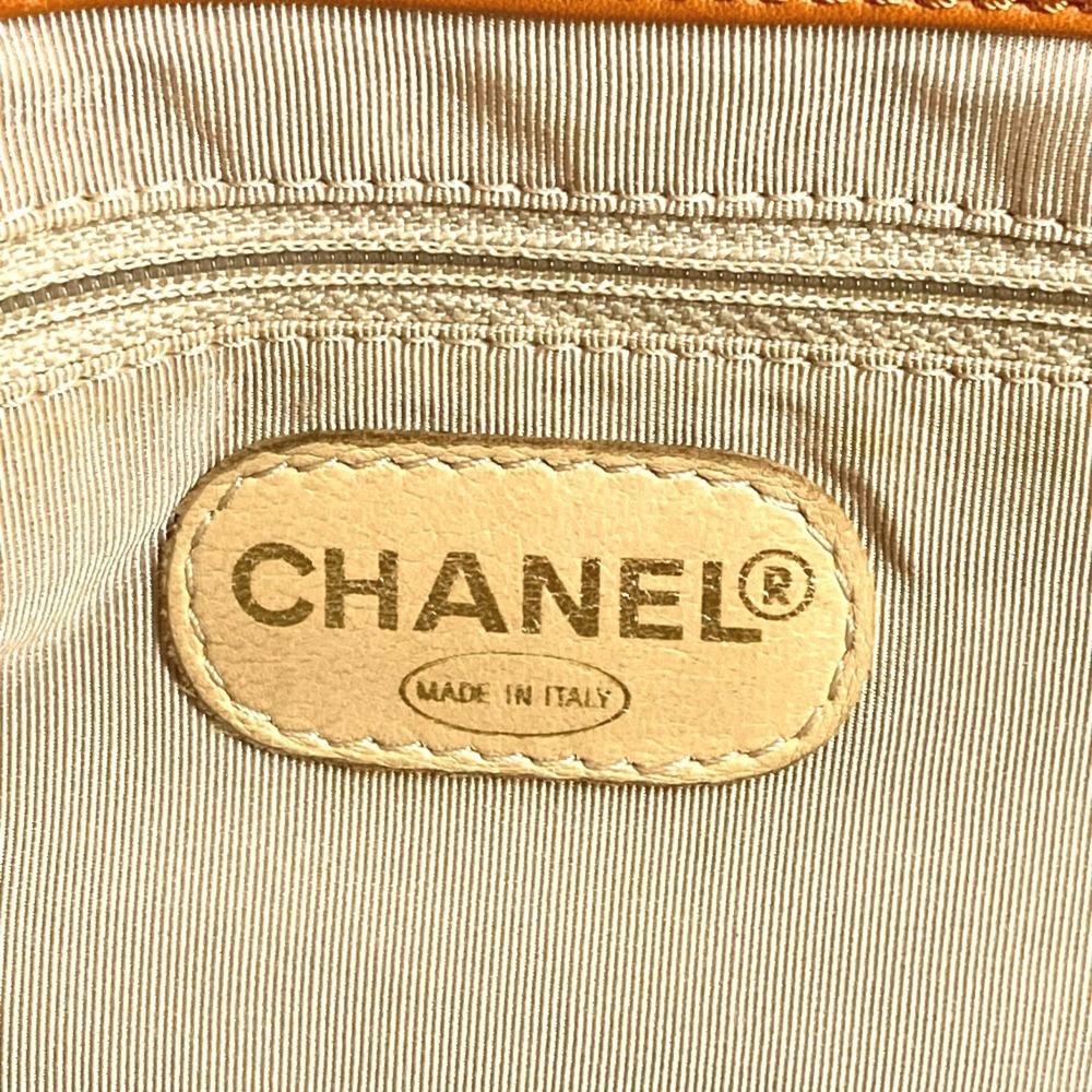 CHANEL Vintage Brown Leather Logo Tote Bag - Picture 14 of 16